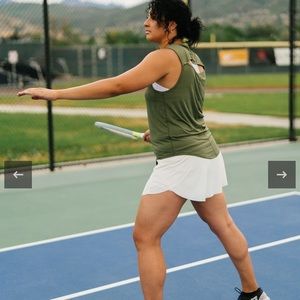 Zyia white grand slam skirt NIB large